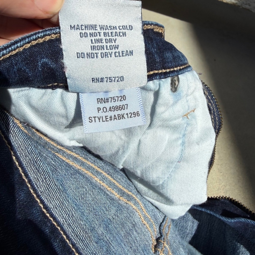 BKE Parker High Rise Distressed BOHO Denim Micro Cutoff Shorts Dark Wash Sz 25 - Picture 5 of 12